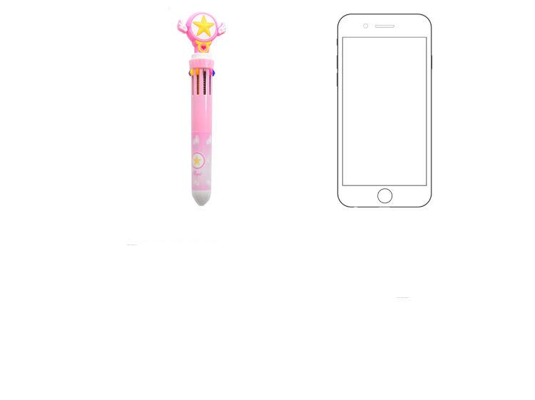 Kawaii Unicorn Multicolor Pink Star Multi Function Ballpoint Pen