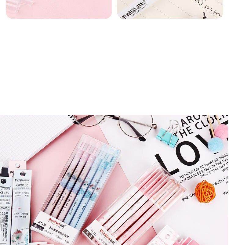 Kawaii Cat Mermaid Stationery Erasable Gel Pen
