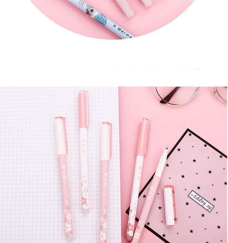 Kawaii Cat Mermaid Stationery Erasable Gel Pen