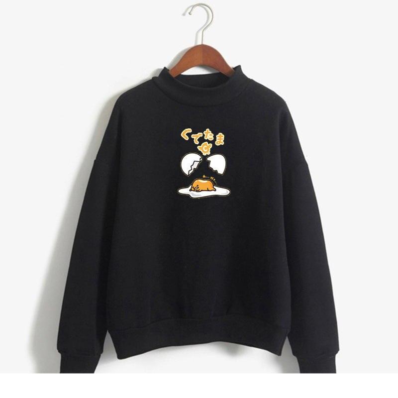 Kawaii Gudetama Lazy Egg Print Fleece Harajuku Sweatshirt