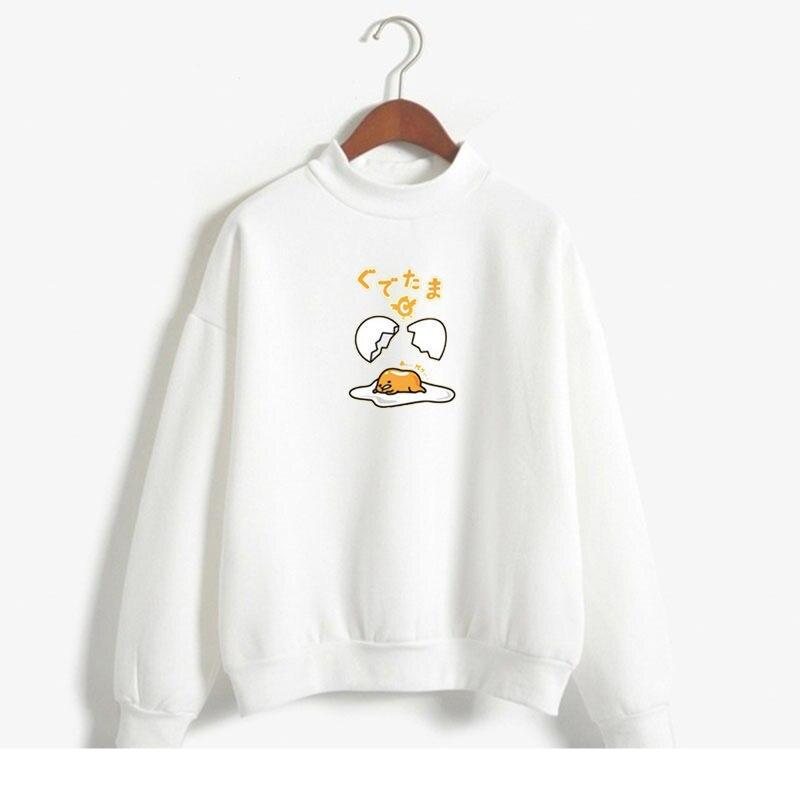 Kawaii Gudetama Lazy Egg Print Fleece Harajuku Sweatshirt