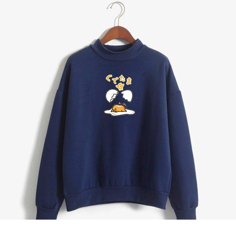 Kawaii Gudetama Lazy Egg Print Fleece Harajuku Sweatshirt