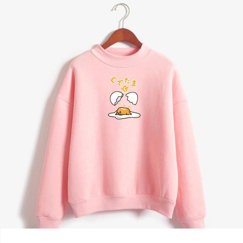 Kawaii Gudetama Lazy Egg Print Fleece Harajuku Sweatshirt