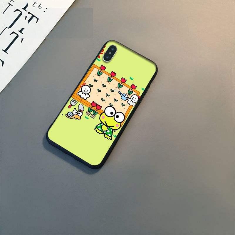 Cute green frog Keroppi Silicone phone Cover Skin For Apple iPhone 11 8 7 6 6S Plus X XS MAX 5 5S SE XR 11 pro Cover Mobile Case