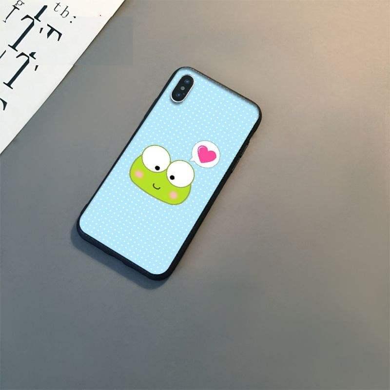 Cute green frog Keroppi Silicone phone Cover Skin For Apple iPhone 11 8 7 6 6S Plus X XS MAX 5 5S SE XR 11 pro Cover Mobile Case