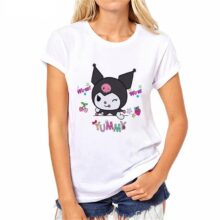 Fashion My Melody Kuromi T-shirt Women Cute Cartoon Printed Japanese Anime O-neck Tee Tops Summer Girls Casual Harajuku T Shirt Fashion My Melody Kuromi T-shirt Women Cute Cartoon Printed Japanese Anime O-neck Tee Tops Summer Girls Casual Harajuku T Shirt