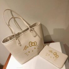 HELLO KITTY Fashion Women’s Shoulder Bag Mommy Large Capacity Mother Bag PU Material Exquisite Composite Shoulder Bag HELLO KITTY Fashion Women's Shoulder Bag Mommy Large Capacity Mother Bag PU Material Exquisite Composite Shoulder Bag