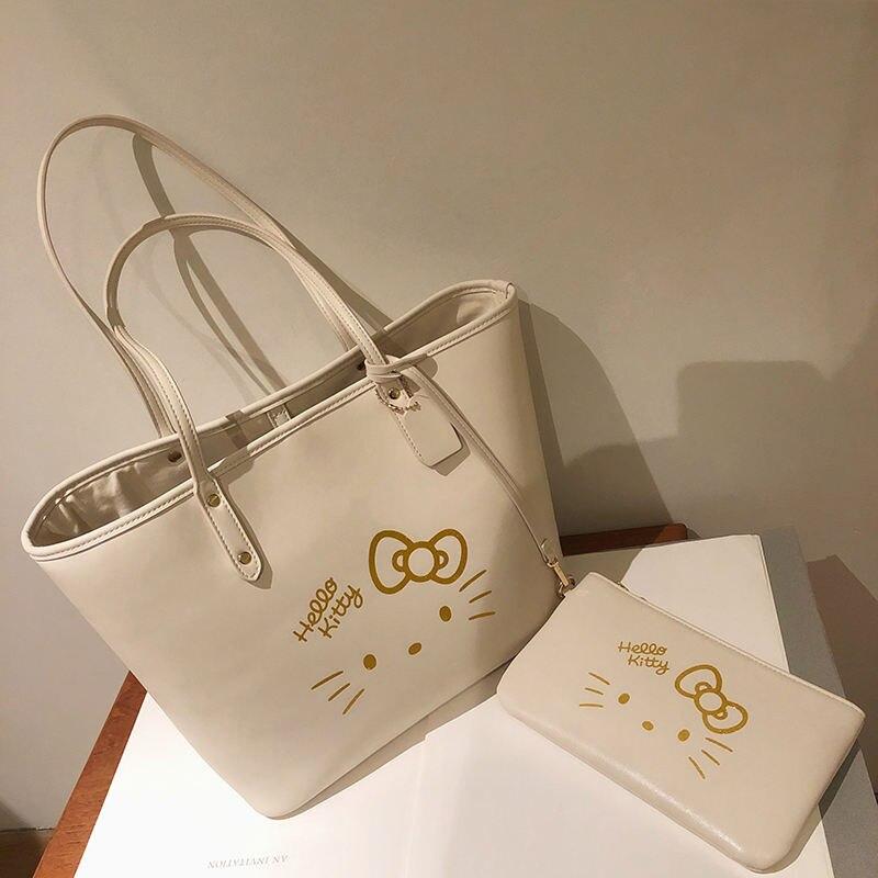 HELLO KITTY Fashion Women's Shoulder Bag Mommy Large Capacity Mother Bag PU Material Exquisite Composite Shoulder Bag HELLO KITTY Fashion Women's Shoulder Bag Mommy Large Capacity Mother Bag PU Material Exquisite Composite Shoulder Bag