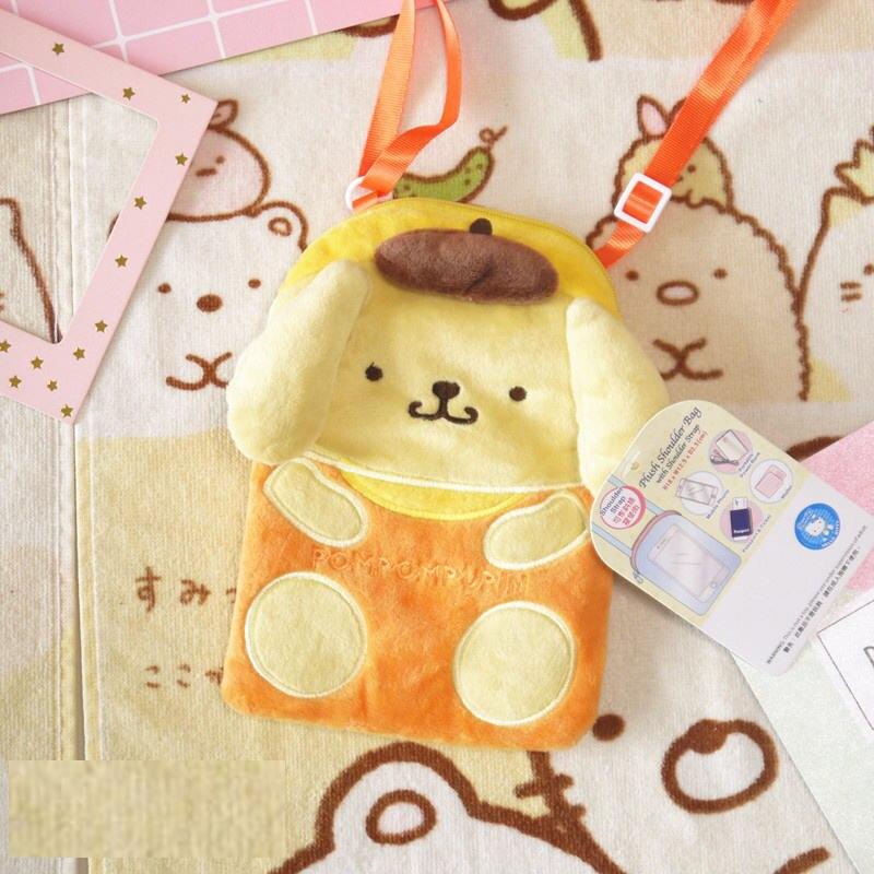 New Cartoon Hello Kitty My Melody Cinnamoroll Dog Plush Bag Children Purse Girls Plush Wallet Shoulder Phone Bags For Kids Gift
