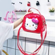Hello Kitty Cartoon Bow Children’s Girls Casual Fashion Single Shoulder Diagonal Bag Waterproof Custom Shopping Rucksacks Hello Kitty Cartoon Bow Children's Girls Casual Fashion Single Shoulder Diagonal Bag Waterproof Custom Shopping Rucksacks