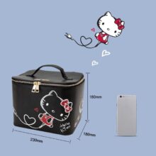 Hello Kitty Cute Cartoon Storage Box Women Cosmetic Handbag Travel Girls Convenient Wrist Bag Lover Make Up Box Wash Beauty Girl Hello Kitty Cute Cartoon Storage Box Women Cosmetic Handbag Travel Girls Convenient Wrist Bag Lover Make Up Box Wash Beauty Girl