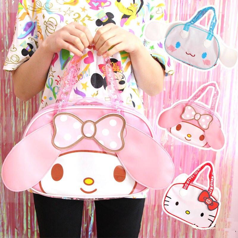 My Melody Hello Kitty Cinnamoroll Dog Transparent Jelly Totes Handbag My Melody Hello Kitty Cinnamoroll Dog Transparent Jelly Totes Handbag