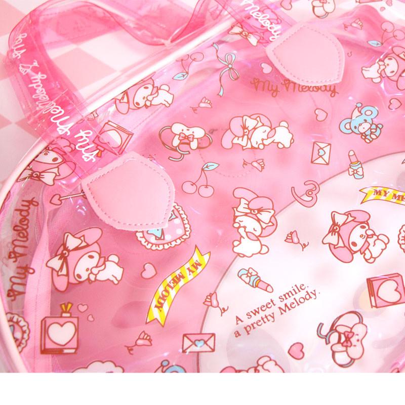 My Melody Hello Kitty Cinnamoroll Dog Transparent Jelly Totes Handbag My Melody Hello Kitty Cinnamoroll Dog Transparent Jelly Totes Handbag