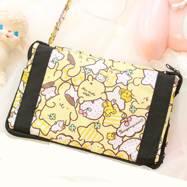 Cartoon Hello Kitty My Melody Cinnamoroll Dog Pom Pom Purin Portable Foldable Luggage Bag Travel Bags Trolley Bag for Women