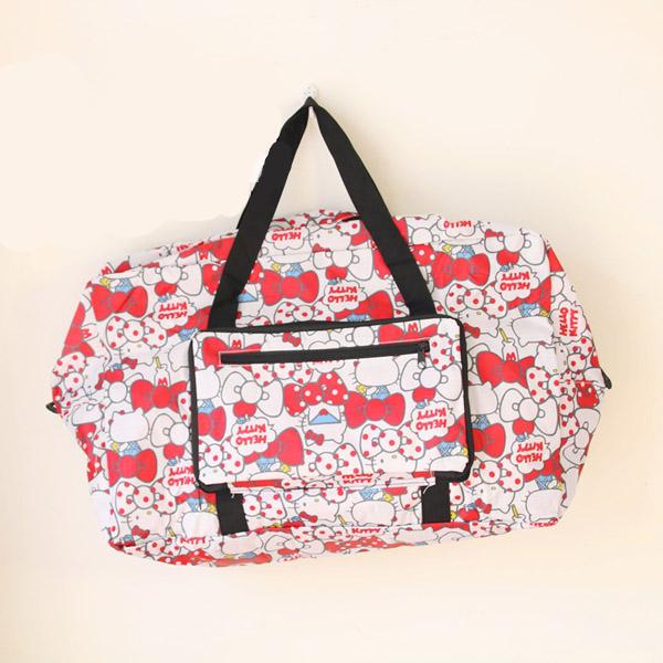Cartoon Hello Kitty My Melody Cinnamoroll Dog Pom Pom Purin Portable Foldable Luggage Bag Travel Bags Trolley Bag for Women