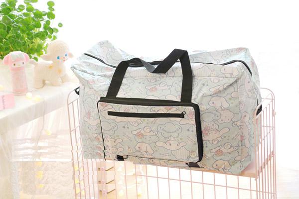 Cartoon Hello Kitty My Melody Cinnamoroll Dog Pom Pom Purin Portable Foldable Luggage Bag Travel Bags Trolley Bag for Women