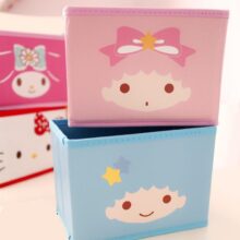Cartoon Hello Kitty My Melody Cinnamoroll Pompompurin The Little Twin Star Cosmetic Bags Toy Folding Storage makeup Box Bag Cartoon Hello Kitty My Melody Cinnamoroll Pompompurin The Little Twin Star Cosmetic Bags Toy Folding Storage makeup Box Bag