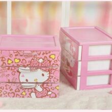 Hello Kitty Receiver Box Three Layer Drawer Storage Box Jewelry Storage Box Cosmetic Hello Kitty Receiver Box Three Layer Drawer Storage Box Jewelry Storage Box Cosmetic