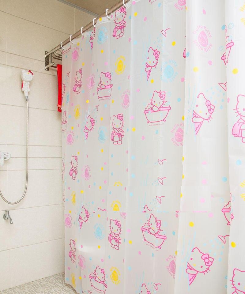 Cartoon Hello Kitty Shower Curtain With Hooks Cartoon Hello Kitty Shower Curtain With Hooks