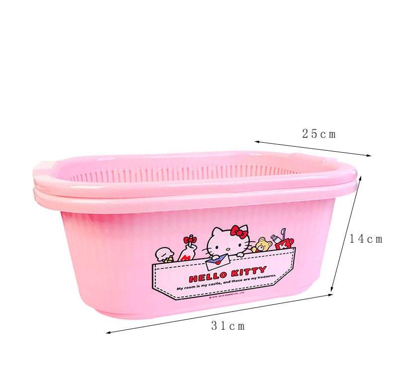 Kawaii Hello Kitty Kitchen Double Wash Basket