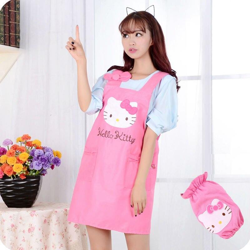 Hello Kitty Bow Cartoon Kitchen Cleaning Apron