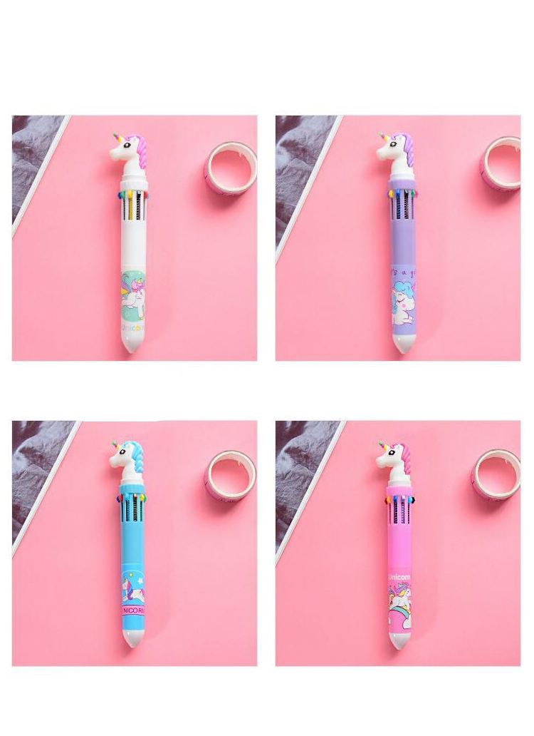 Unicorn 10 Multicolor In 1 Ballpoint Pens For School Office Supplies