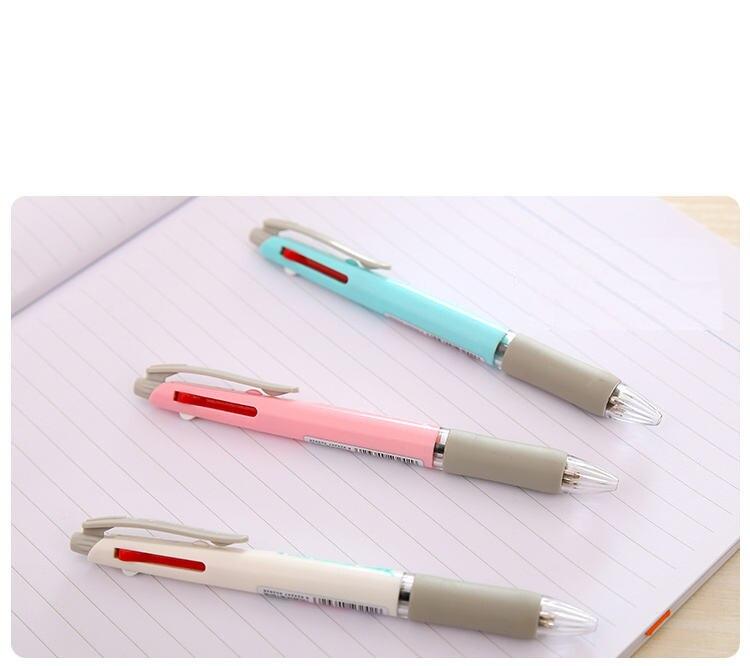 Creative Multifunction Plastic Pen With 2 Colors Ballpoint Pen and 1 Pencil
