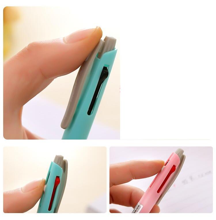 Creative Multifunction Plastic Pen With 2 Colors Ballpoint Pen and 1 Pencil