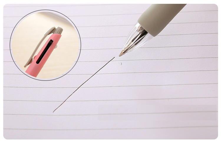 Creative Multifunction Plastic Pen With 2 Colors Ballpoint Pen and 1 Pencil