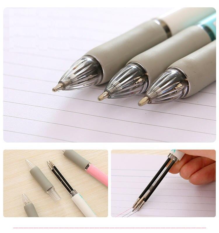 Creative Multifunction Plastic Pen With 2 Colors Ballpoint Pen and 1 Pencil