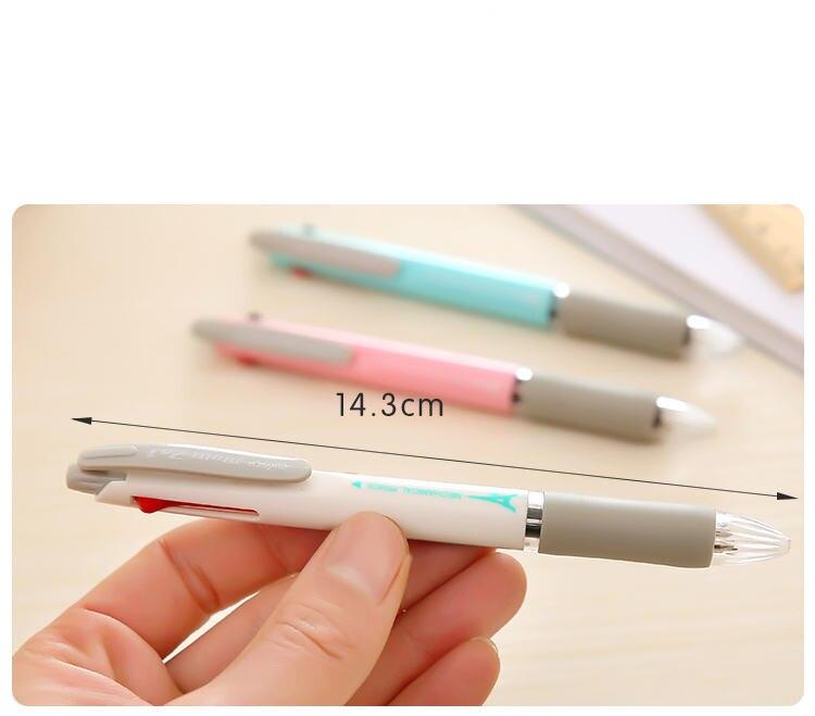 Creative Multifunction Plastic Pen With 2 Colors Ballpoint Pen and 1 Pencil