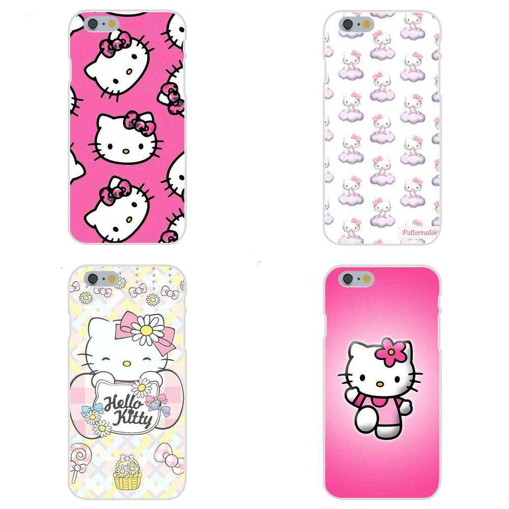 Hello Kitty Patterns Phone Case Cover For Apple iPhone 4 4S 5 5C SE 6 6S 7 8 Plus X