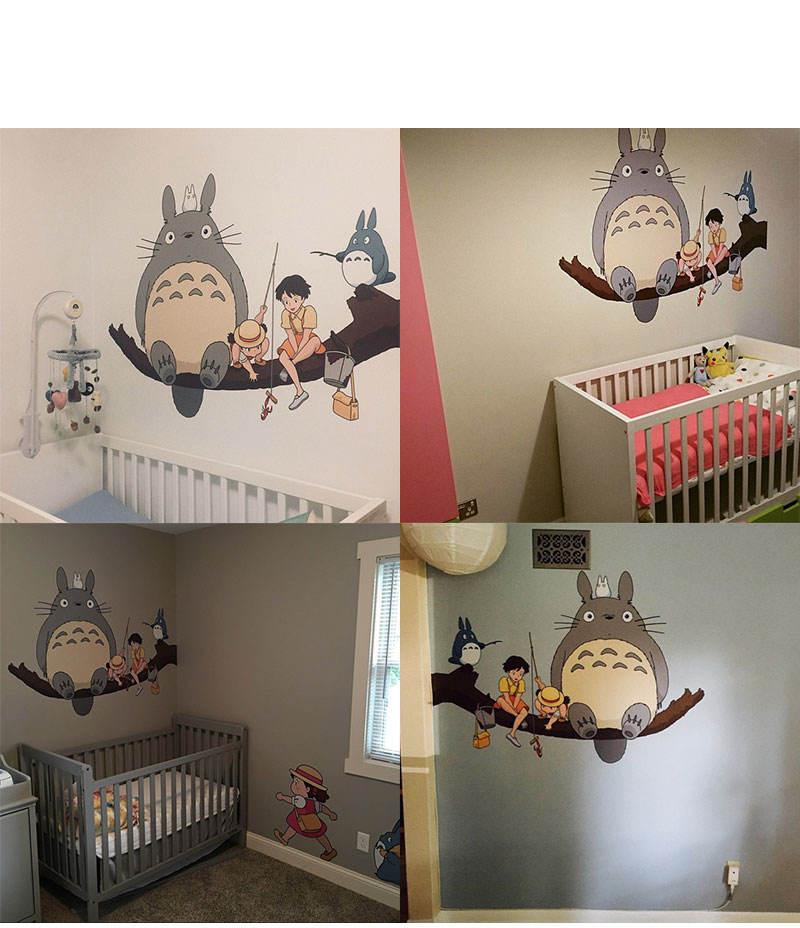 Pokemon Mural Comic Wall Art Stickers For kids Bedroom And Living Room Decor 