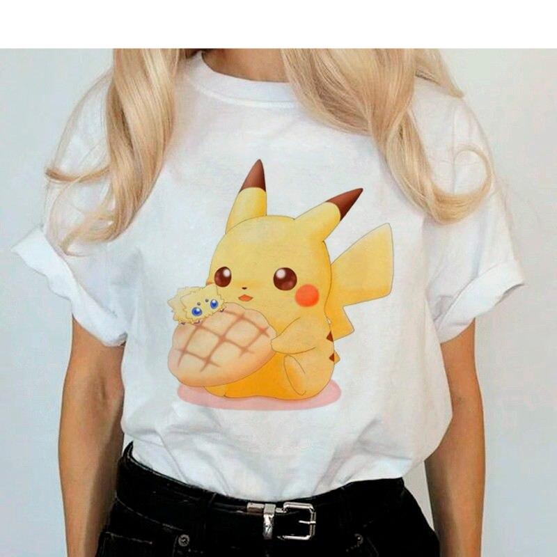 Pokemon Go Harajuku Ullzang Pikachu Anime Graphic T-shirt For Women