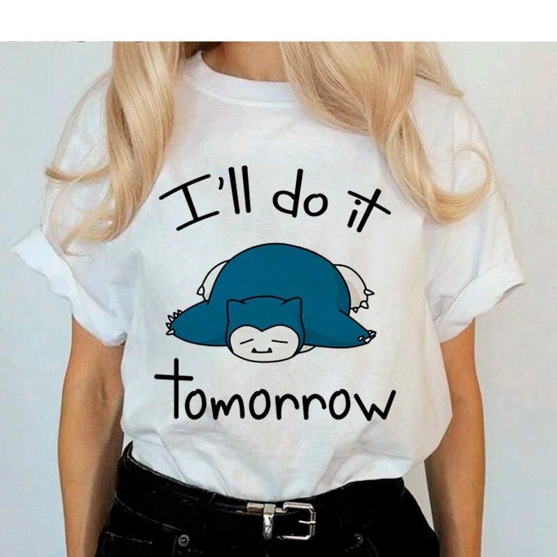 Pokemon Go Harajuku Ullzang Pikachu Anime Graphic T-shirt For Women