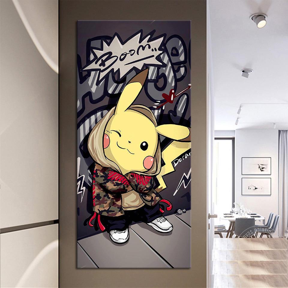 Pokemon Pikachu Anime No Frame Wall Art Poster For Home Decor