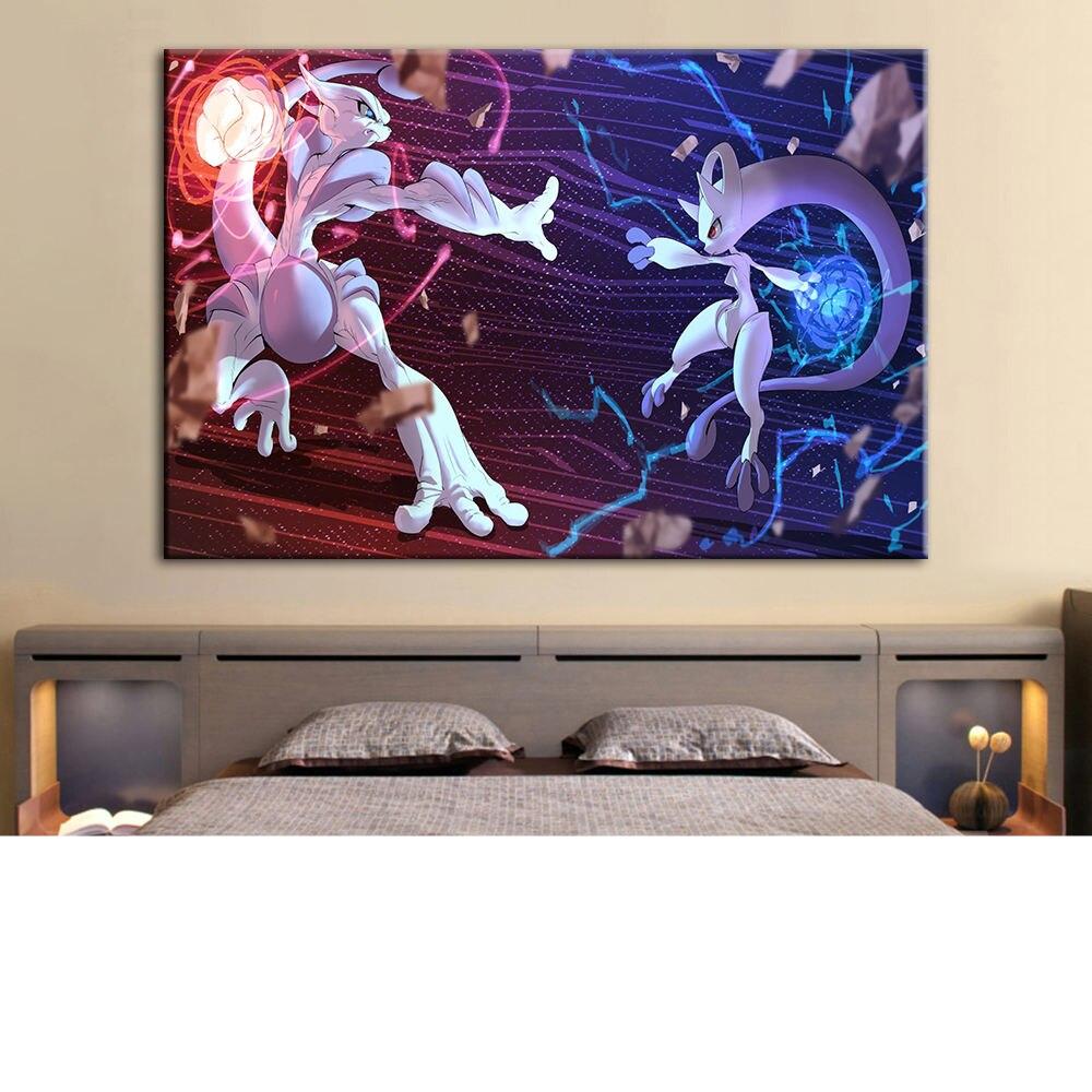 Mewtwo Printed Wall Art Modern Posters For Living Room