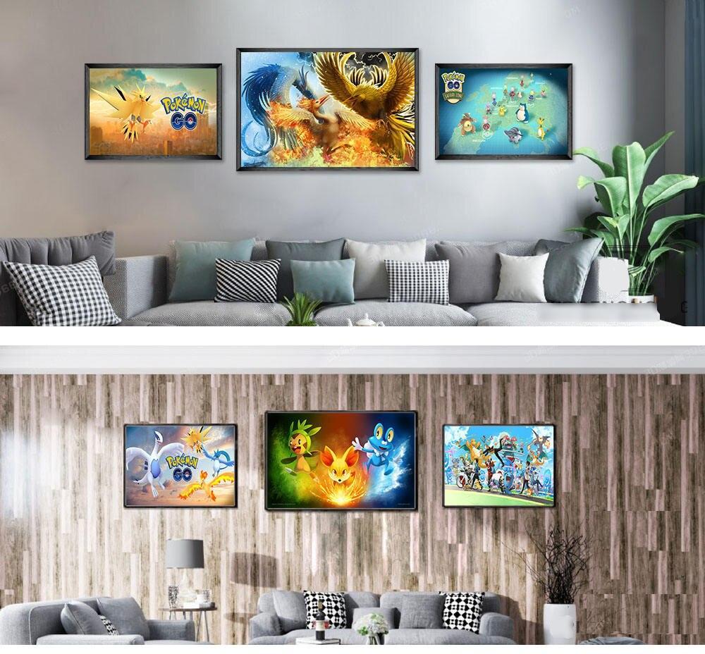 Canvas Fabric Cloth Poster Custom Pokemon Print Silk Fabric Home Decor Poste@181205-06-296 Canvas Fabric Cloth Poster Custom Pokemon Print Silk Fabric Home Decor Poste@181205-06-296