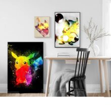 Nordic Printed Posters Wall Art Canvas Pikachu Painting Abstraction Animation Home Decoration Modern Bedside Background Pictures Nordic Printed Posters Wall Art Canvas Pikachu Painting Abstraction Animation Home Decoration Modern Bedside Background Pictures