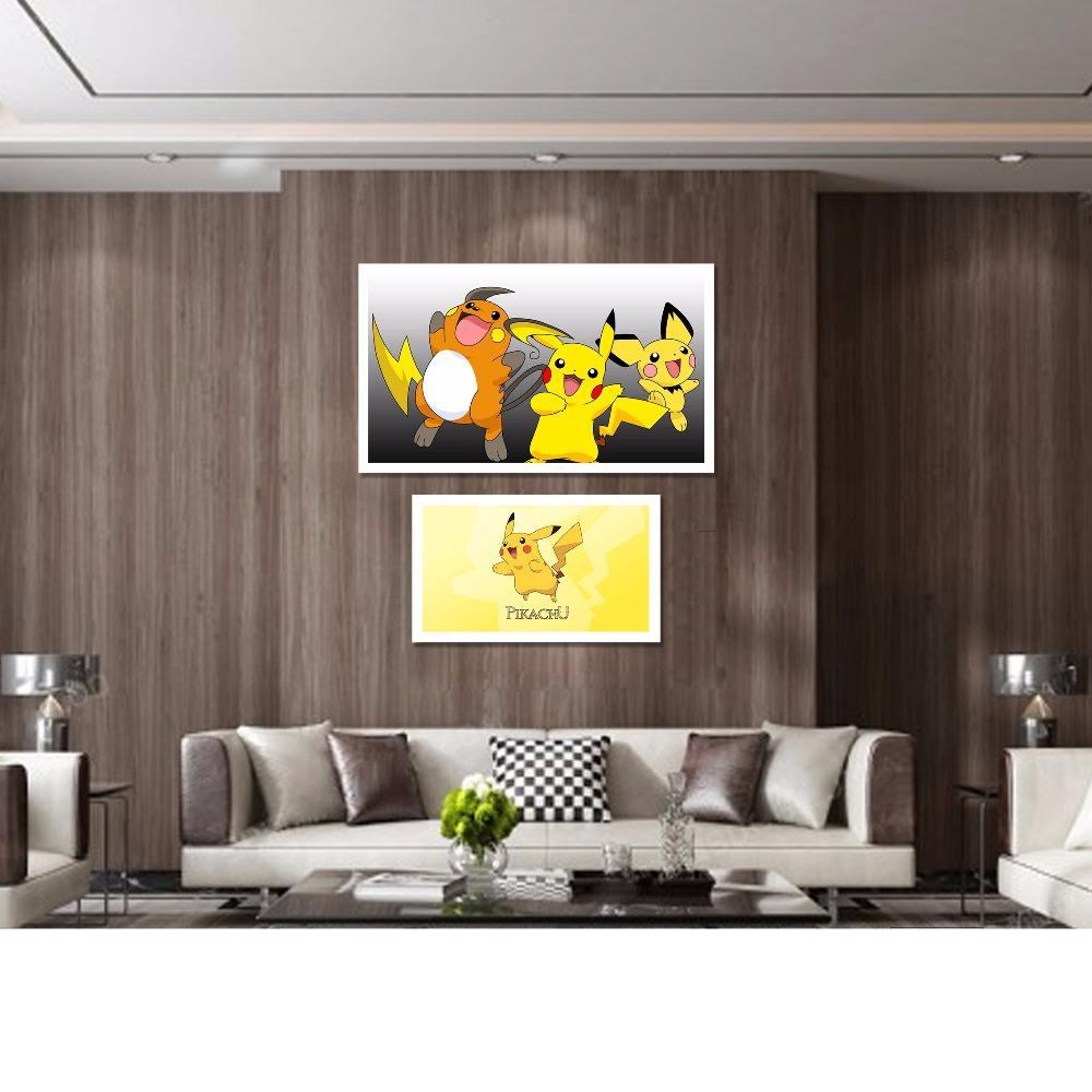 Pikachu Pokemon Wall Art Poster Printing For Home Decor
