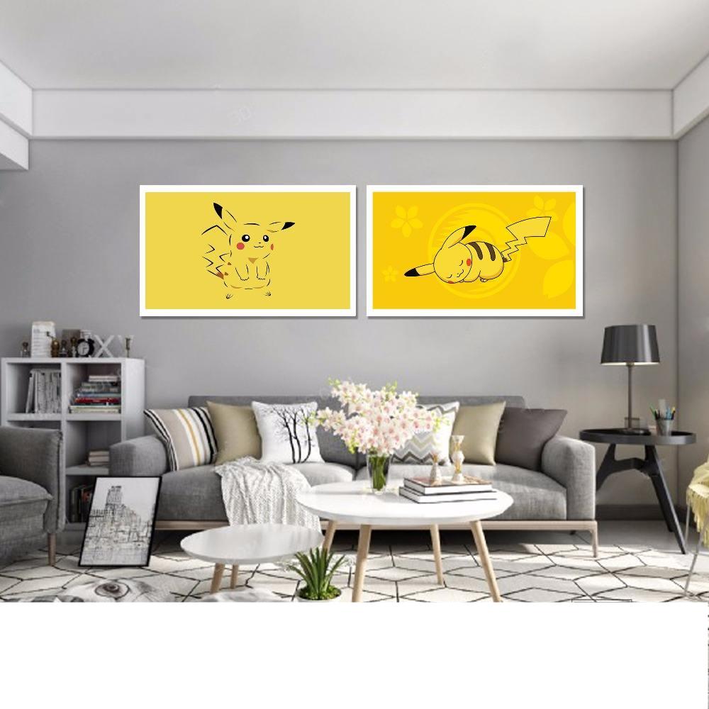 Pikachu Pokemon Wall Art Poster Printing For Home Decor