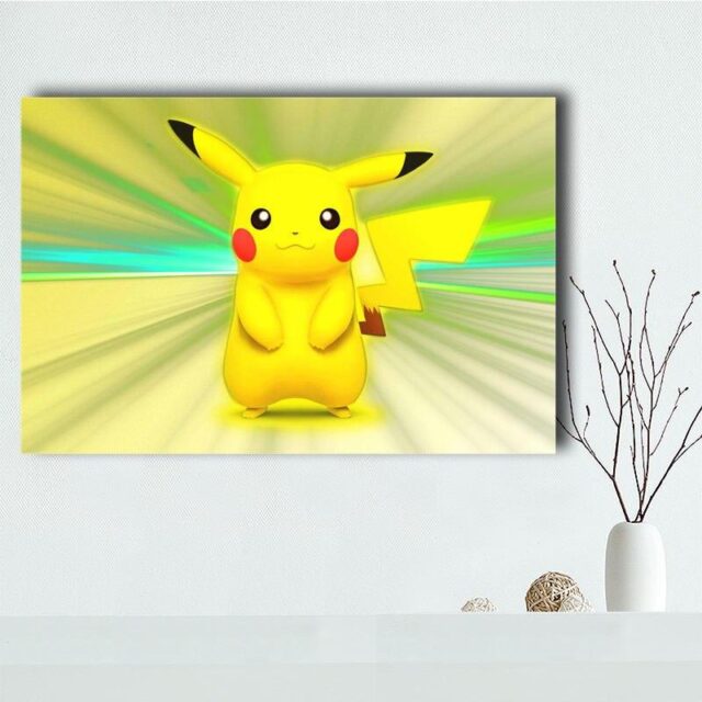 Pikachu Pokemon Wall Art Poster Printing For Home Decor