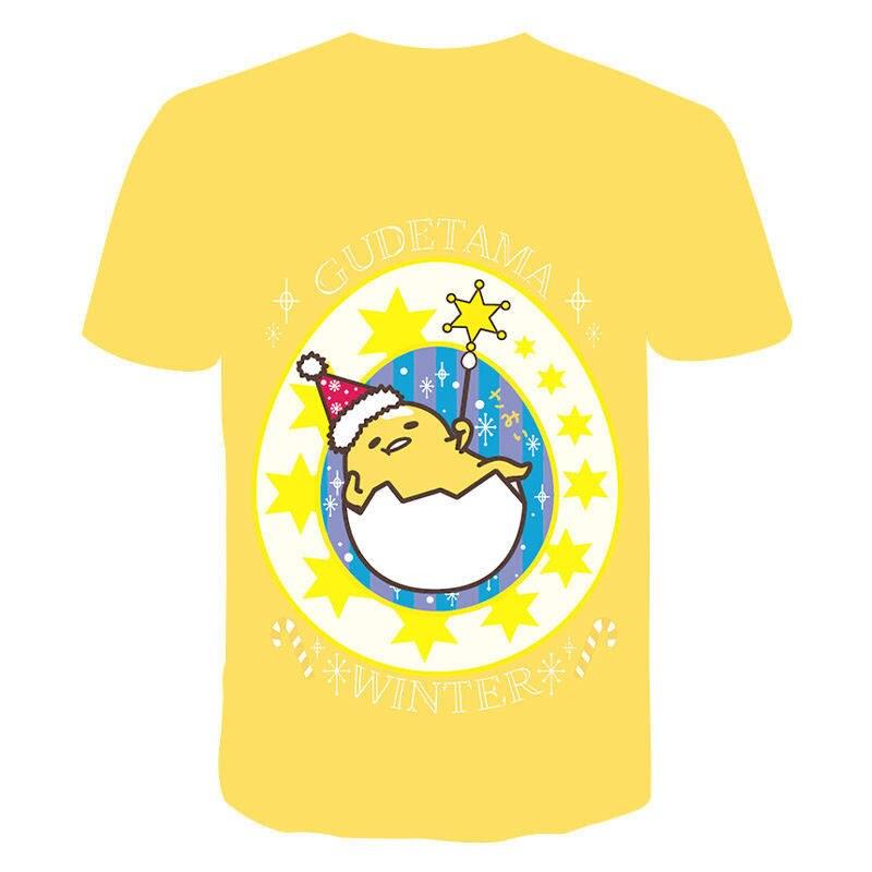 Gudetama print Funny T Shirt Men Women Children Lazy Egg Yolk Funny Cartoon Anime Streetwear Tops Tee Boy Girl 3D Print T-shirt