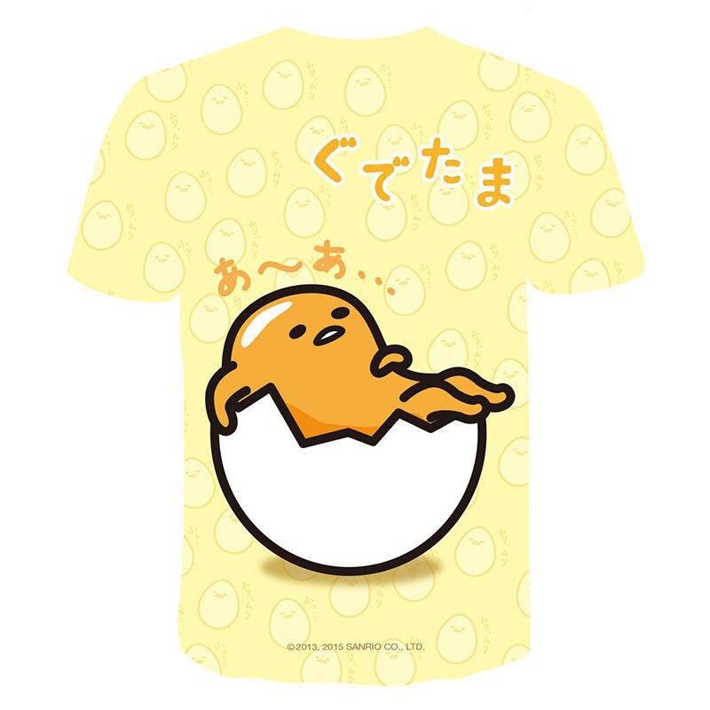 Gudetama print Funny T Shirt Men Women Children Lazy Egg Yolk Funny Cartoon Anime Streetwear Tops Tee Boy Girl 3D Print T-shirt