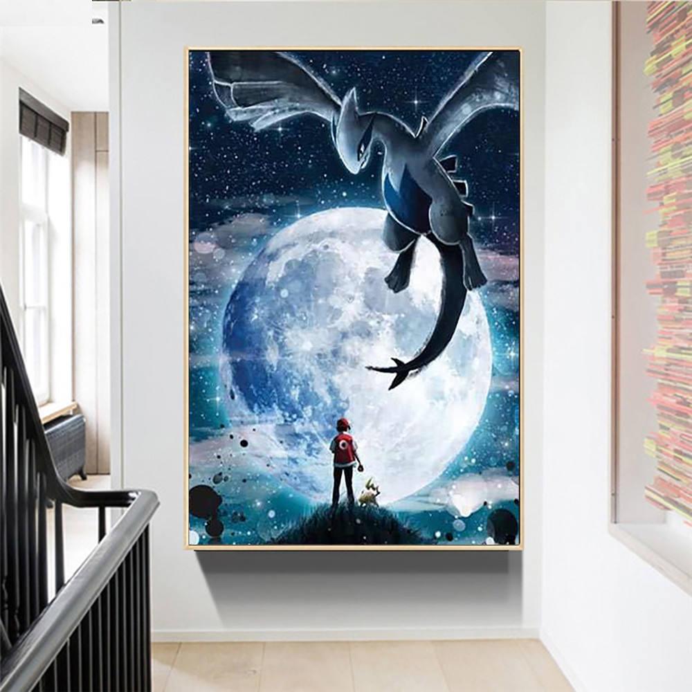 Pokemon Cartoon Painting Canvas Wall Art Decoration Poster