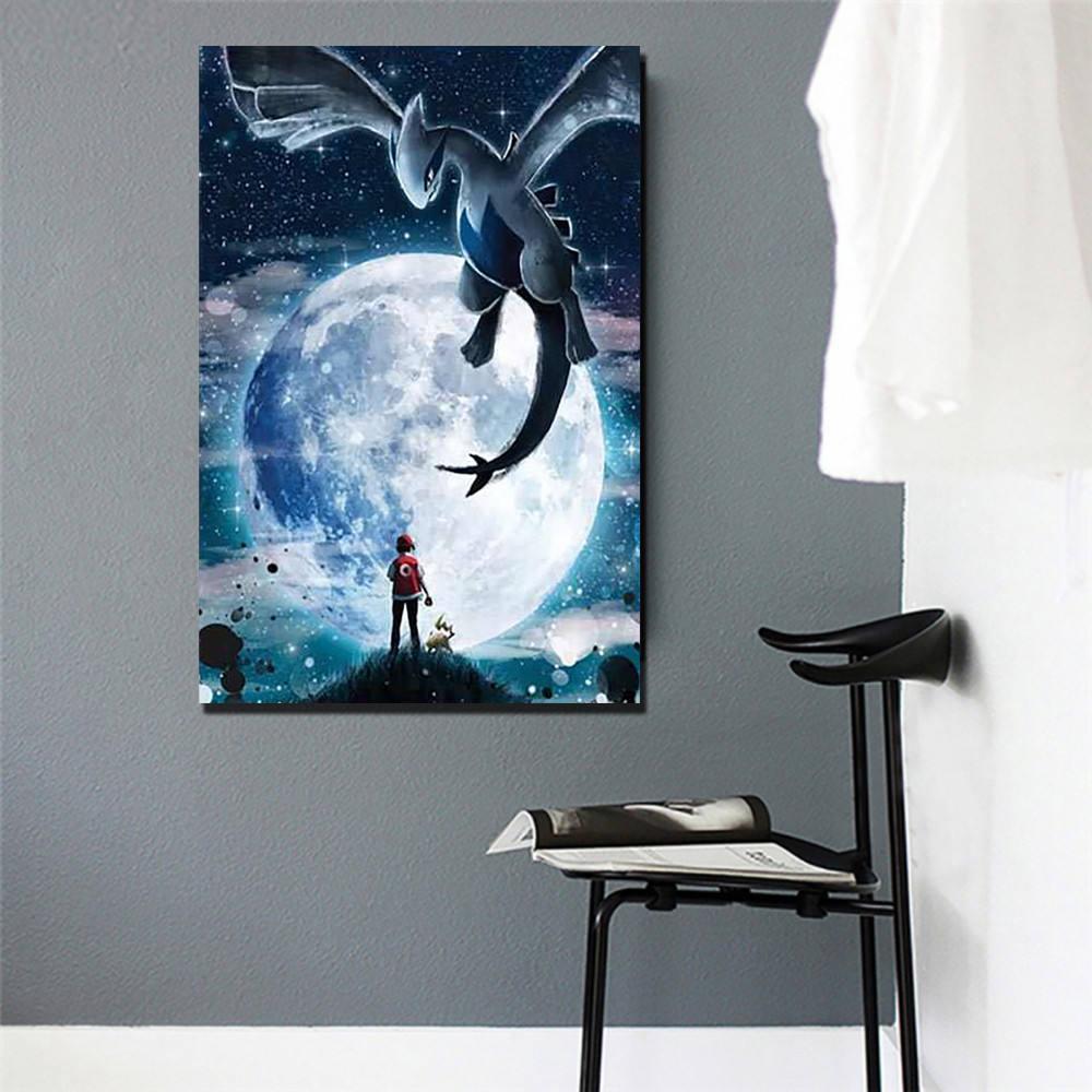 Pokemon Cartoon Painting Canvas Wall Art Decoration Poster