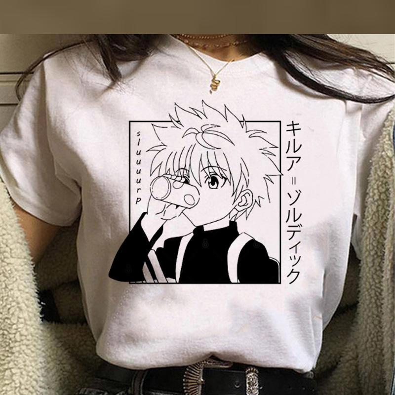 Kawaii Hunter X Hunter T Shirt Men Funny Summer Tops Cartoon HISOKA MOROW Graphic Tees Harajuku Unisex Anime Hot T-shirt Male