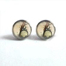Anime My Neighbour Totoro Glass Cabochon Ear Stud Anime My Neighbour Totoro Glass Cabochon Ear Stud