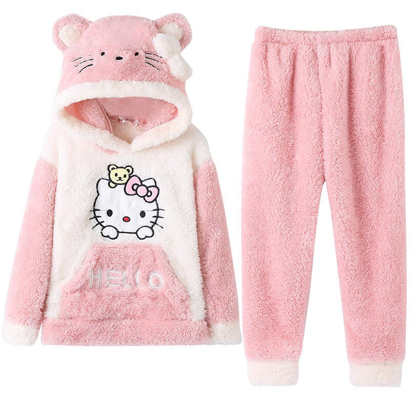 Cartoon Hello-Kitty Children Kawaii Pajamas - KawaiiMerch.com