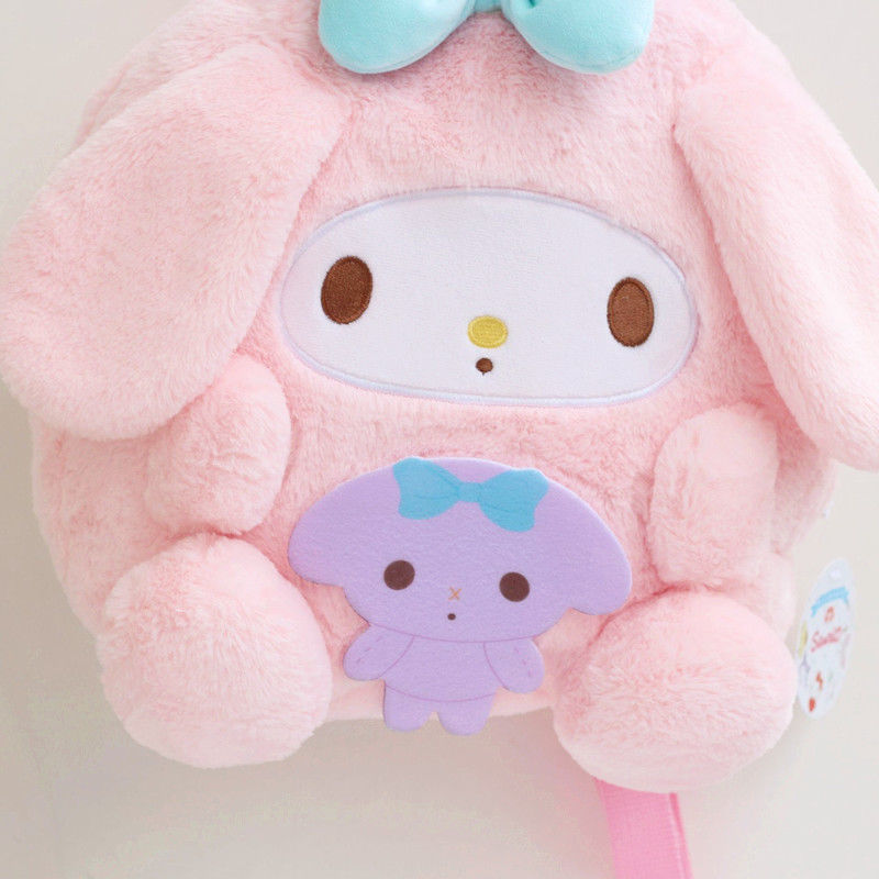 Kawaii Cartoon Big Sanrio My Melody Plush Backpack - KawaiiMerch.com